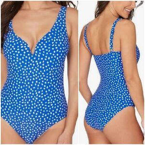 NIPTUCK V-Wire Tummy Control Blue Swimsuit Sz 4